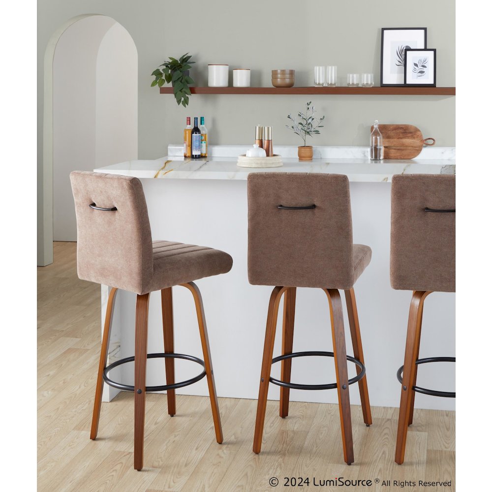 Hank 30" Fixed-Height Barstool - Set of  2