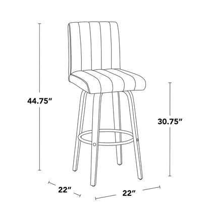 Hank 30" Fixed-Height Barstool - Set of  2