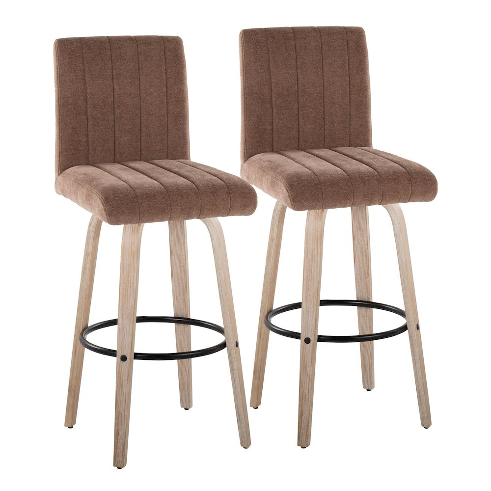 Hank 30" Fixed-Height Barstool - Set of  2
