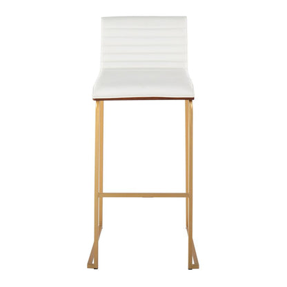 White Mason Mara 30" Fixed-Height Barstool - Set of 2