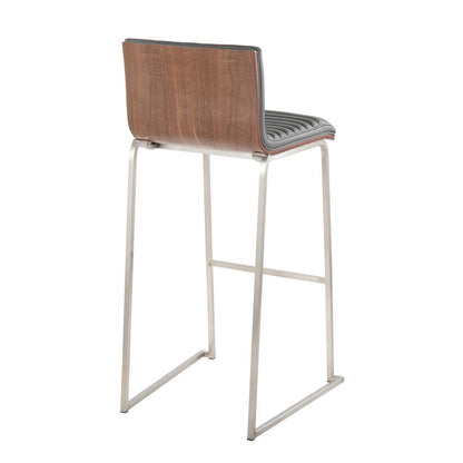 Grey Mason Mara 30" Fixed-Height Barstool - Set of 2