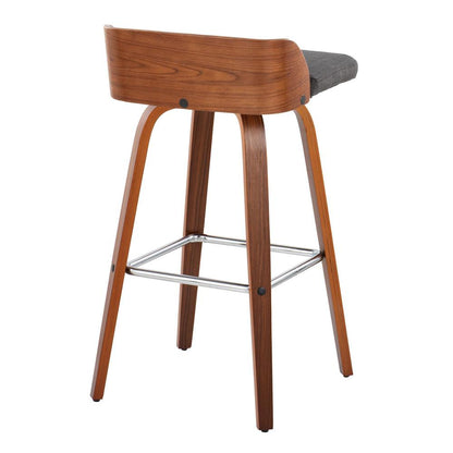 Grey Maya 30" Fixed-Height Barstool - Set of 2