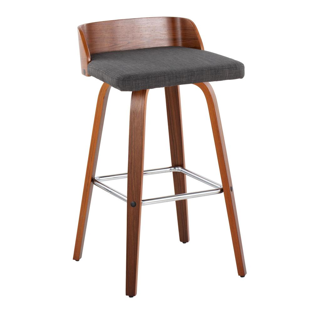 Grey Maya 30" Fixed-Height Barstool - Set of 2