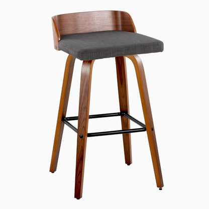 Grey Maya 30" Fixed-Height Barstool - Set of 2