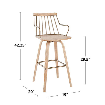 Preston 30" Fixed-Height Barstool