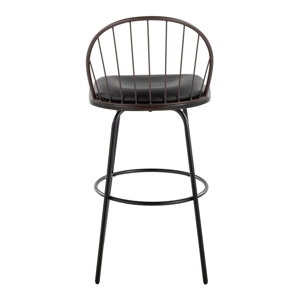 Brown Riley Claire 30" Fixed-Height Barstool - Set of 2