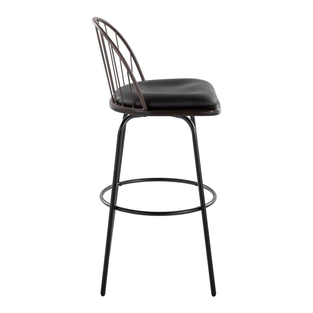 Brown Riley Claire 30" Fixed-Height Barstool - Set of 2