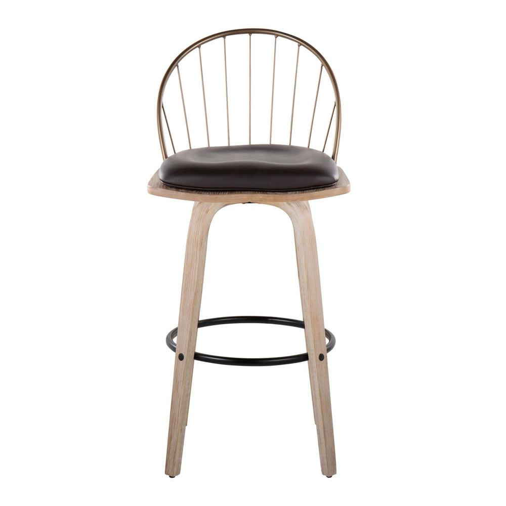 Brown Riley 30" Fixed-Height Barstool - Set of 2