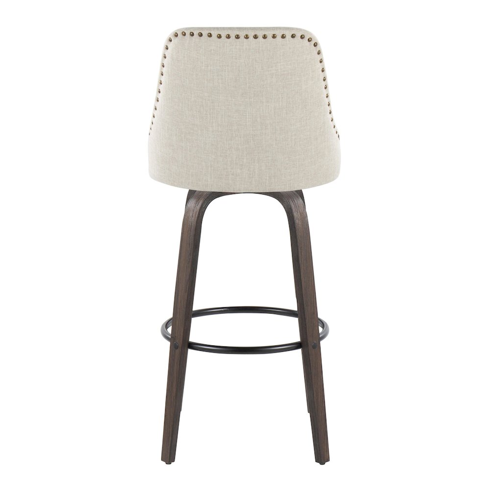 Studded Marcel 30" Fixed-Height Barstool - Set of  2