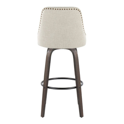 Studded Marcel 30" Fixed-Height Barstool - Set of  2