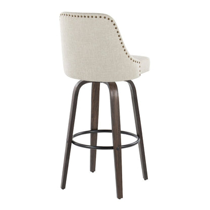 Studded Marcel 30" Fixed-Height Barstool - Set of  2