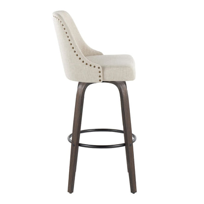 Studded Marcel 30" Fixed-Height Barstool - Set of  2