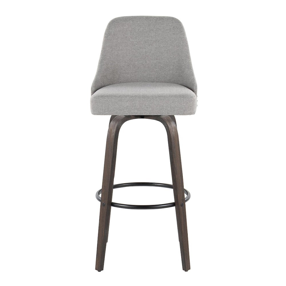 Studded Marcel 30" Fixed-Height Barstool - Set of  2