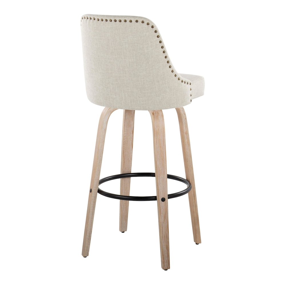 Studded Marcel 30" Fixed-Height Barstool - Set of  2