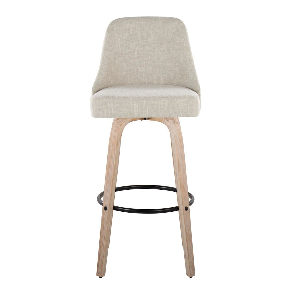 Studded Marcel 30" Fixed-Height Barstool - Set of  2