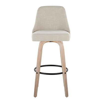 Studded Marcel 30" Fixed-Height Barstool - Set of  2