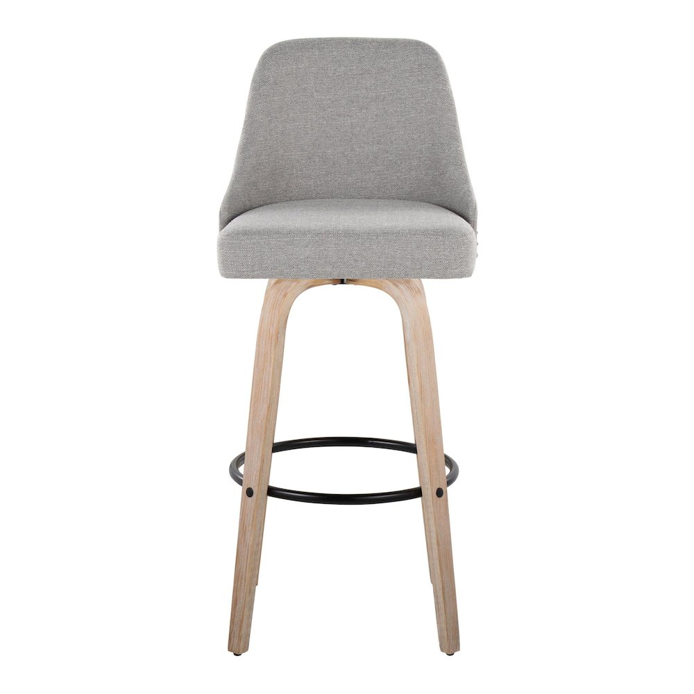 Studded Marcel 30" Fixed-Height Barstool - Set of 2