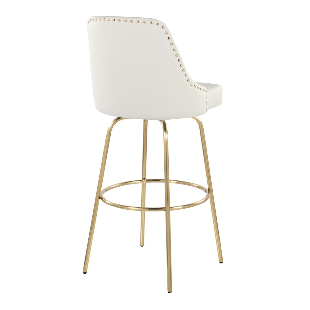 Studded Marcel 30" Fixed-Height Barstool - Set of  2