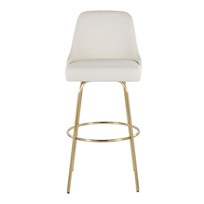 Studded Marcel 30" Fixed-Height Barstool - Set of  2