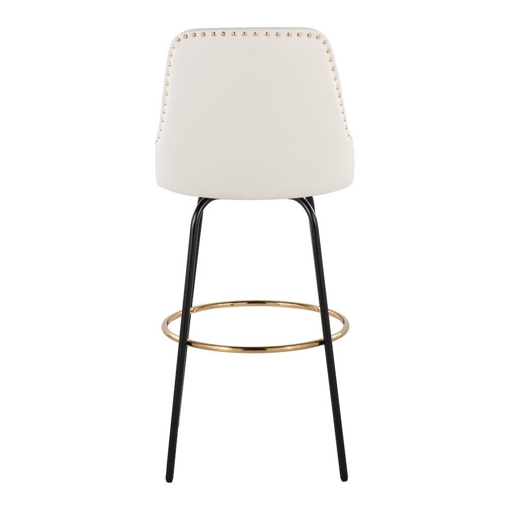 Studded Marcel 30" Fixed-Height Barstool - Set of 2
