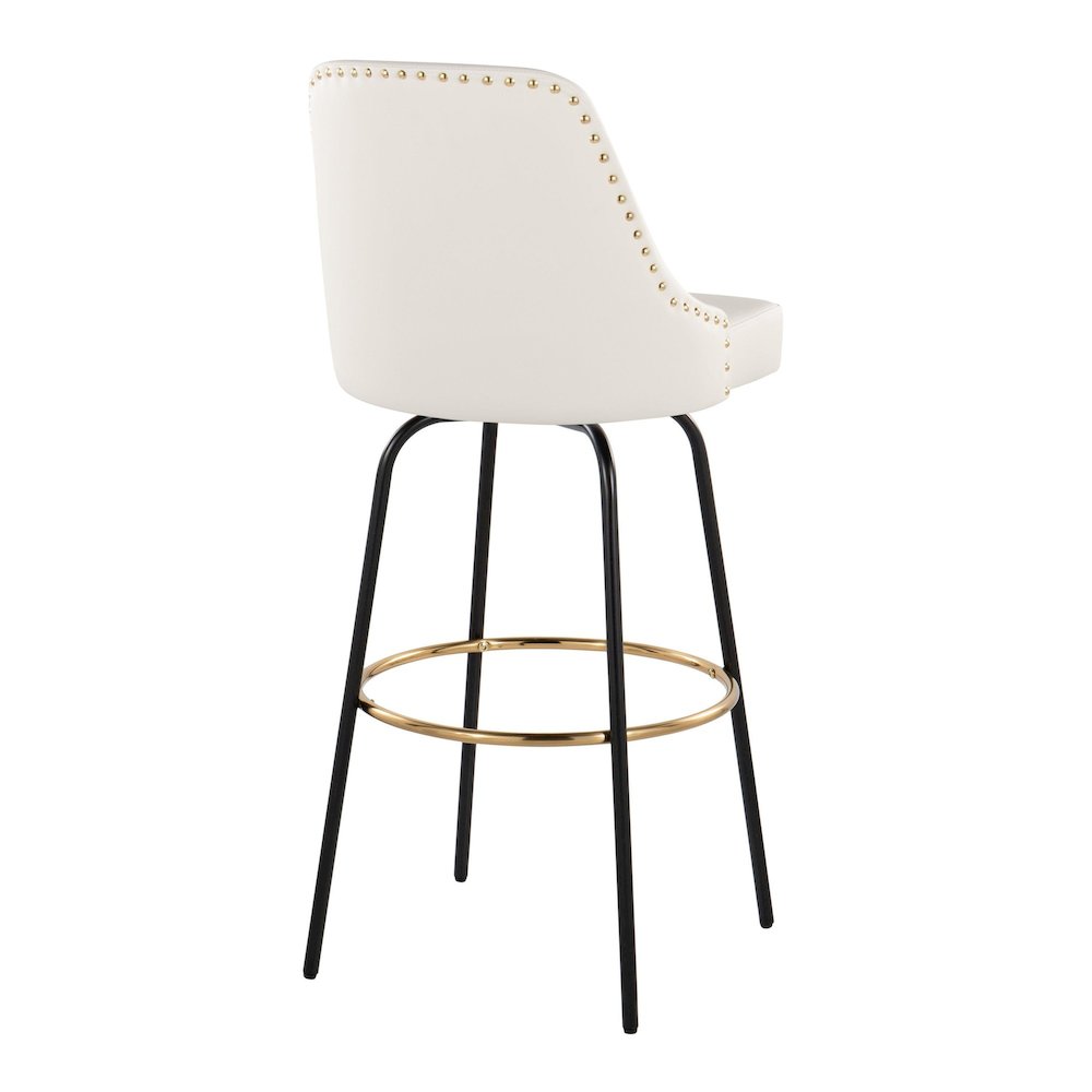 Studded Marcel 30" Fixed-Height Barstool - Set of 2