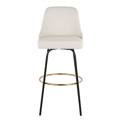 Studded Marcel 30" Fixed-Height Barstool - Set of 2