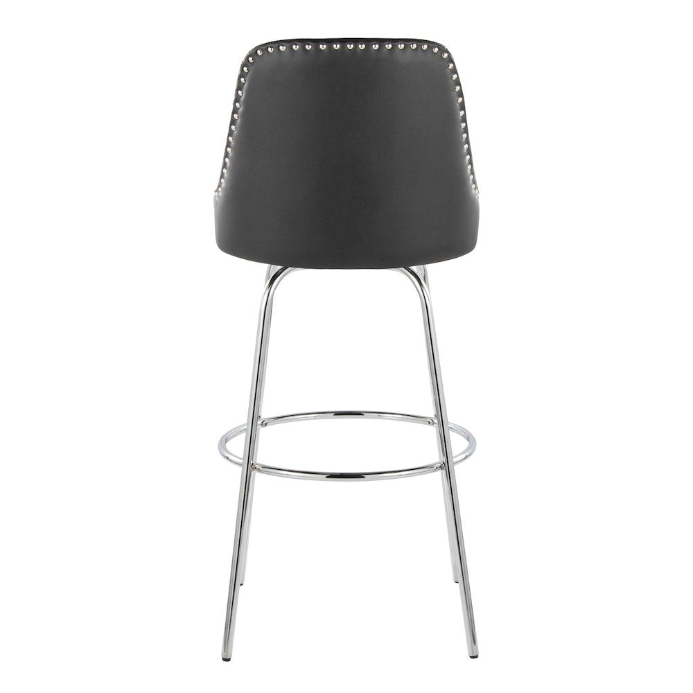 Studded Marcel 30" Fixed-Height Barstool - Set of 2