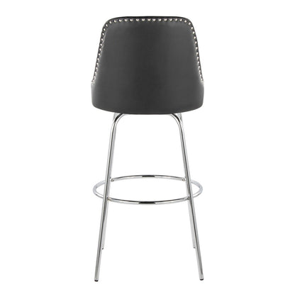 Studded Marcel 30" Fixed-Height Barstool - Set of 2