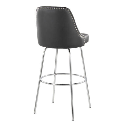 Studded Marcel 30" Fixed-Height Barstool - Set of 2