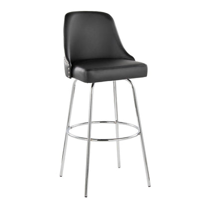 Studded Marcel 30" Fixed-Height Barstool - Set of 2