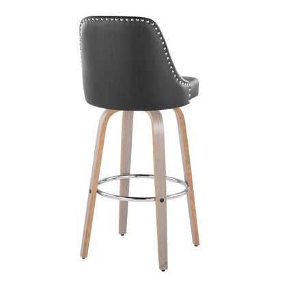 Studded Marcel 30" Fixed-Height Barstool - Set of 2