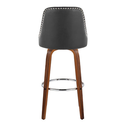 Studded Marcel 30" Fixed-Height Barstool - Set of  2