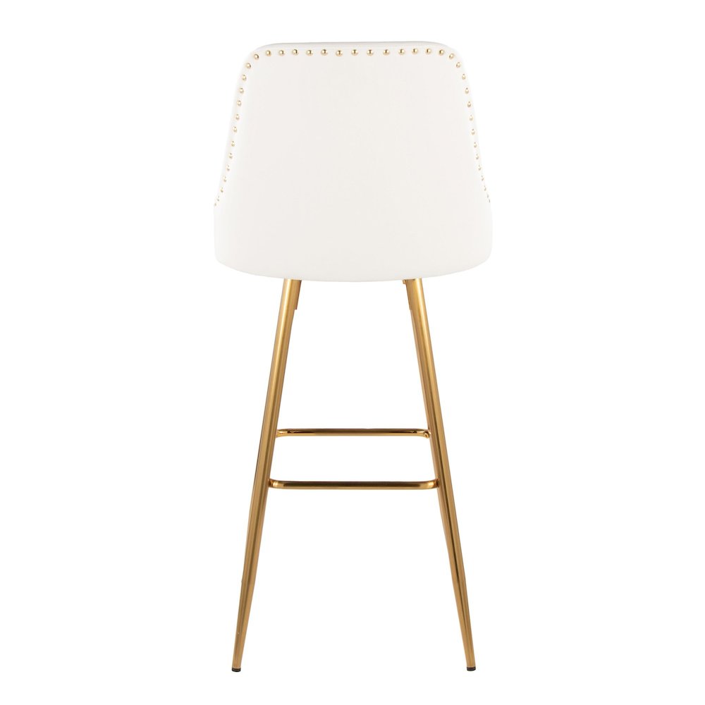 Studded Marcel 30" Fixed-Height Barstool - Set of 2
