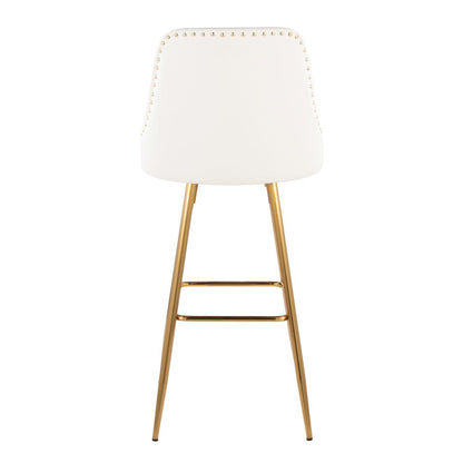 Studded Marcel 30" Fixed-Height Barstool - Set of 2