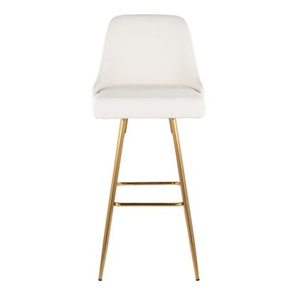 Studded Marcel 30" Fixed-Height Barstool - Set of 2
