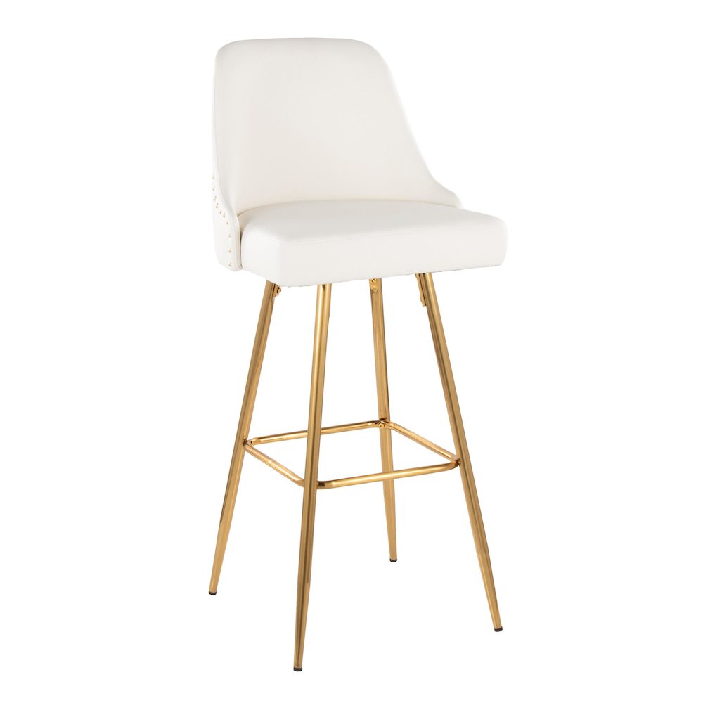 Studded Marcel 30" Fixed-Height Barstool - Set of 2