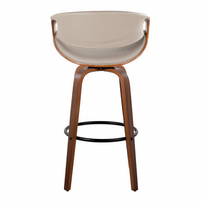 Brown Symphony 30" Fixed-Height Barstool - Set of 2