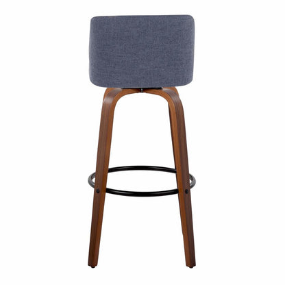 Black Toriano 30" Fixed-Height Barstool - Set of 2