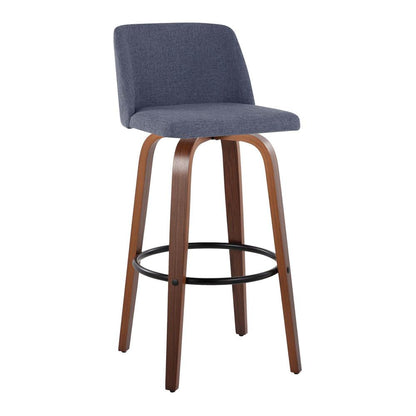 Black Toriano 30" Fixed-Height Barstool - Set of 2