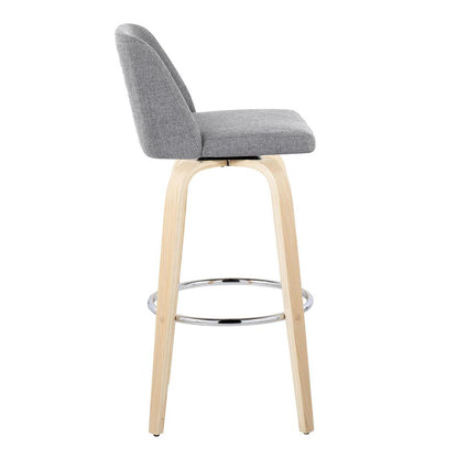 Brown Toriano 30" Fixed-Height Barstool - Set of 2