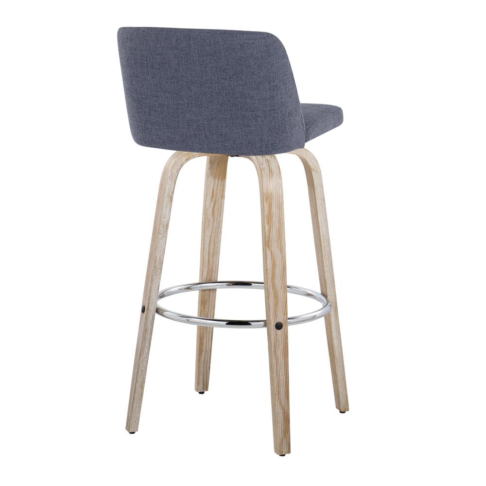 Silver Toriano 30" Fixed-Height Barstool - Set of 2