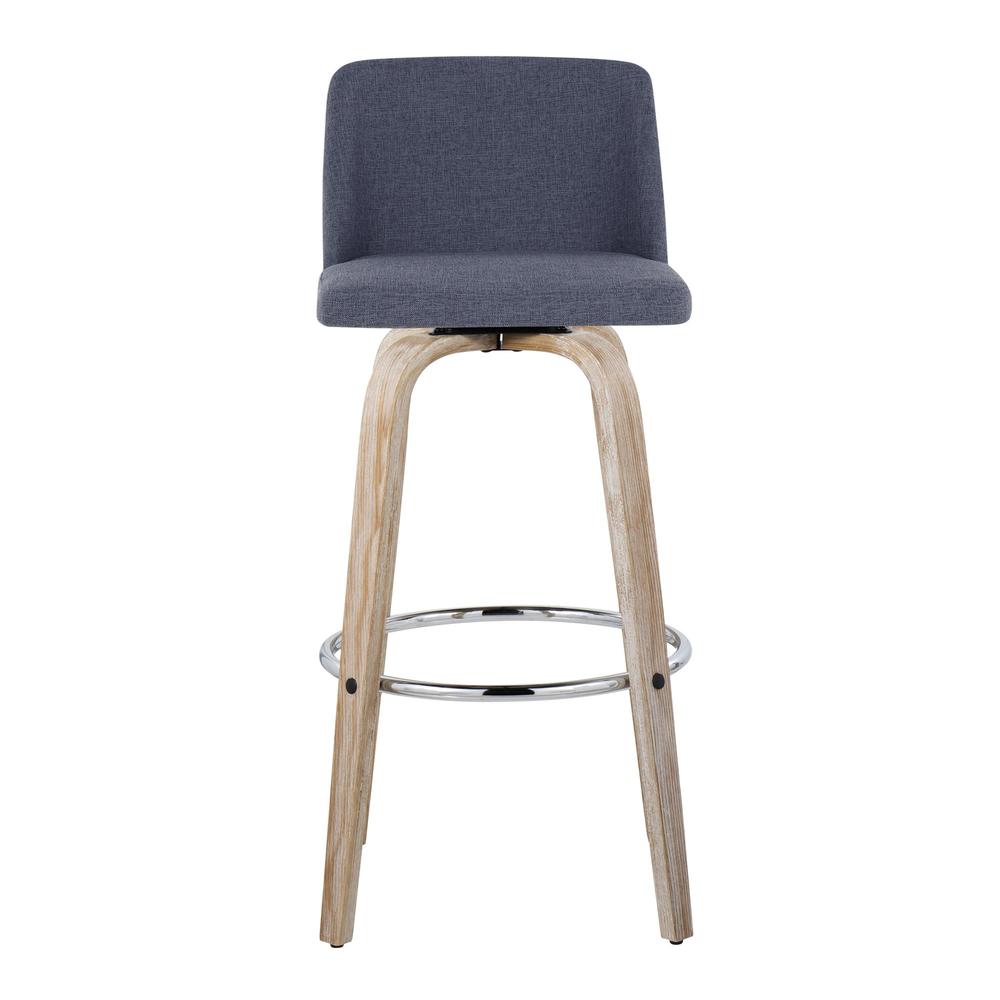 Silver Toriano 30" Fixed-Height Barstool - Set of 2