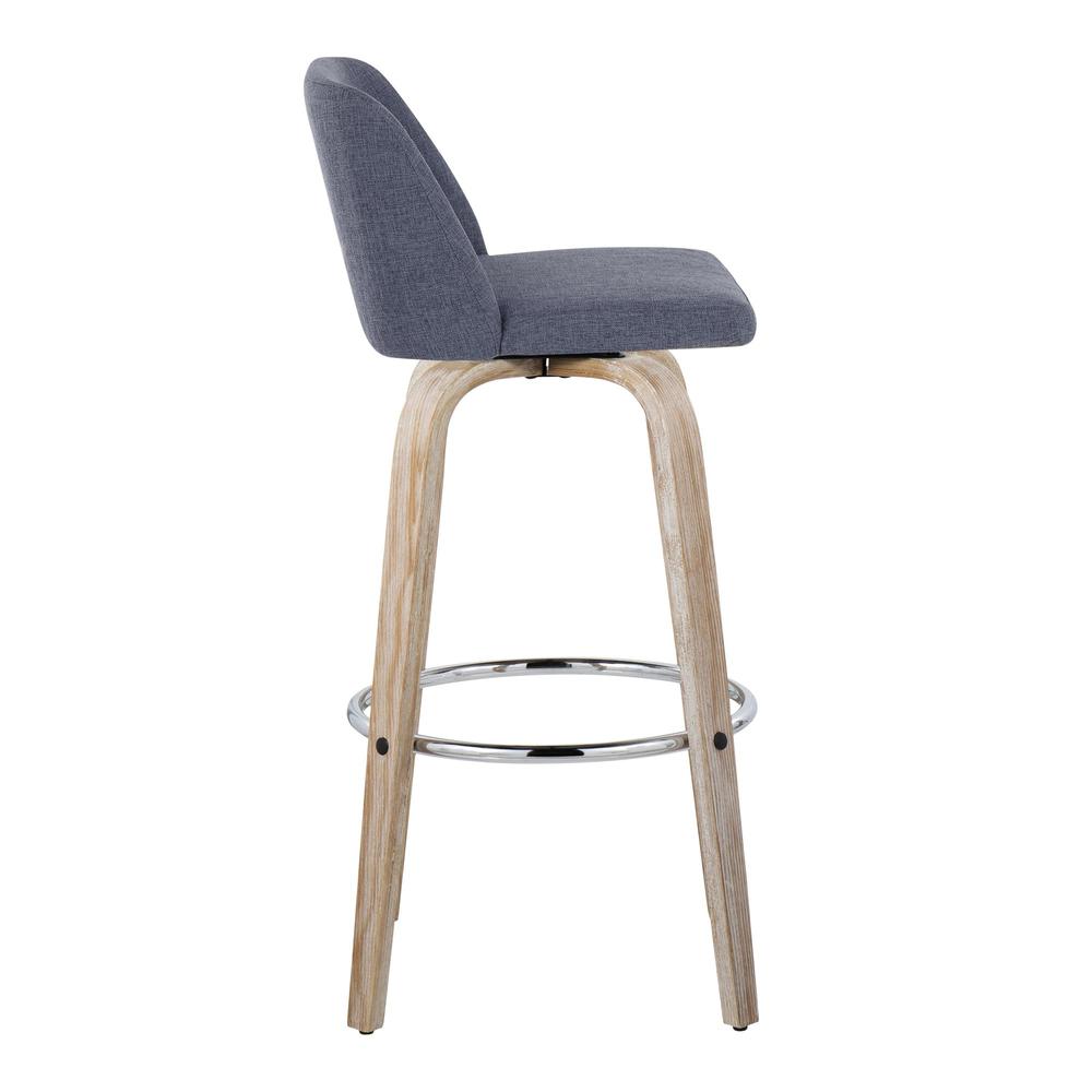 Silver Toriano 30" Fixed-Height Barstool - Set of 2
