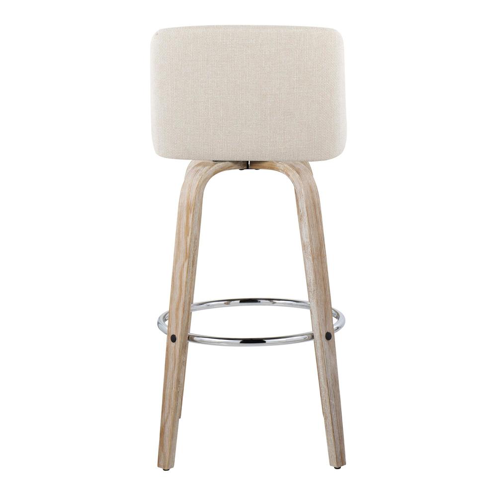 White Toriano 30" Fixed-Height Barstool - Set of 2