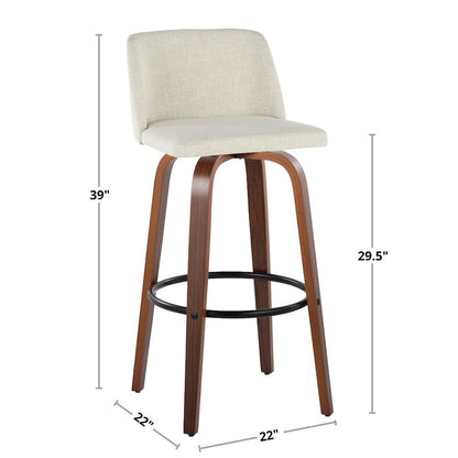 Toriano 30" Fixed-Height Barstool - Set of 2