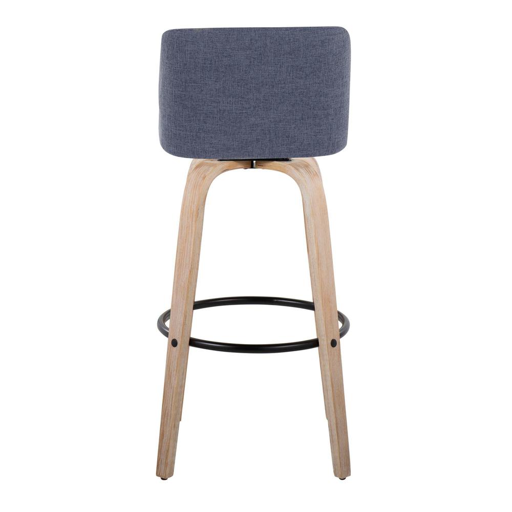 Blue Toriano 30" Fixed-Height Barstool - Set of 2