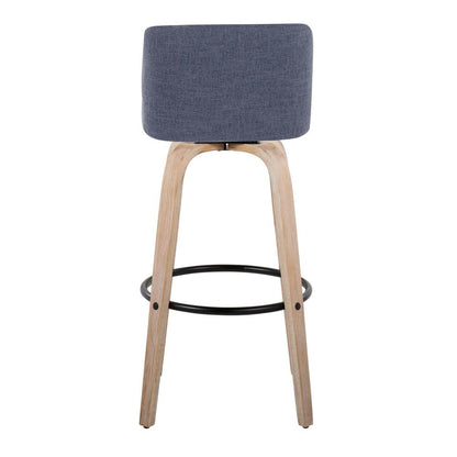 Blue Toriano 30" Fixed-Height Barstool - Set of 2