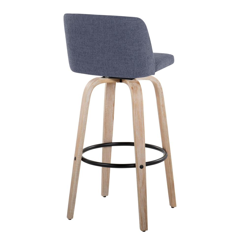 Blue Toriano 30" Fixed-Height Barstool - Set of 2
