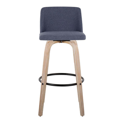 Blue Toriano 30" Fixed-Height Barstool - Set of 2