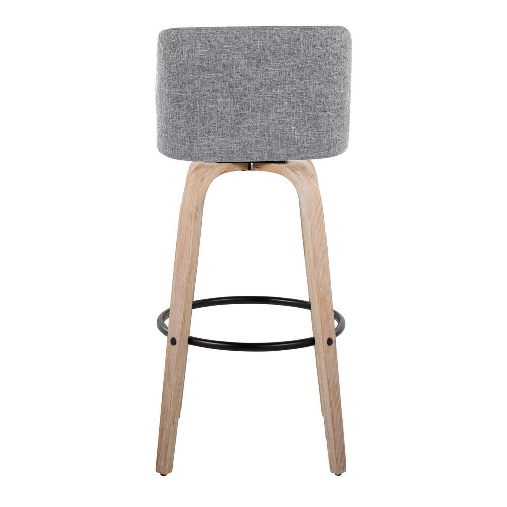 Grey Toriano 30" Fixed-Height Barstool - Set of 2